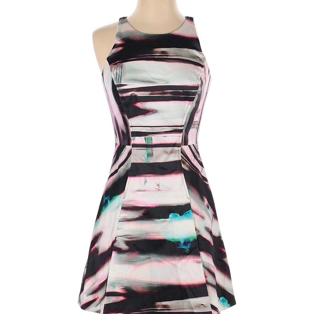 Milly Abstract Halter Cocktail Dress - Sz 2